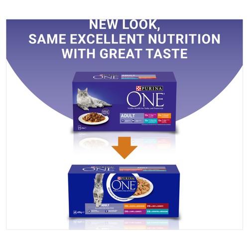 Purina One Mini Fillets Mixed Selection In Gravy Wet Cat Food  thumbnail 2