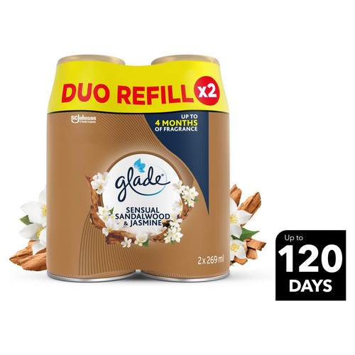 Glade Automatic Twin Refill Sensual Sandalwood & Jasmine Automatic Spray 