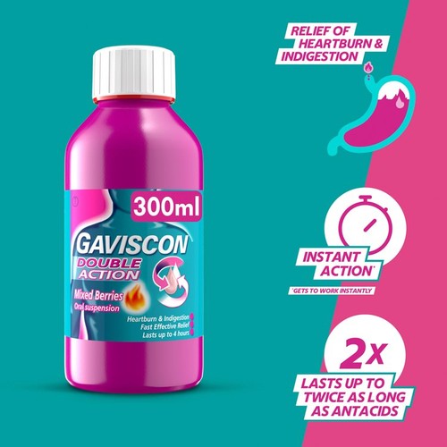 Gaviscon Double Action Liquid Mixed Berry thumbnail 3