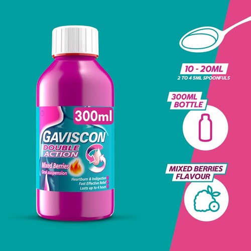 Gaviscon Double Action Liquid Mixed Berry thumbnail 5