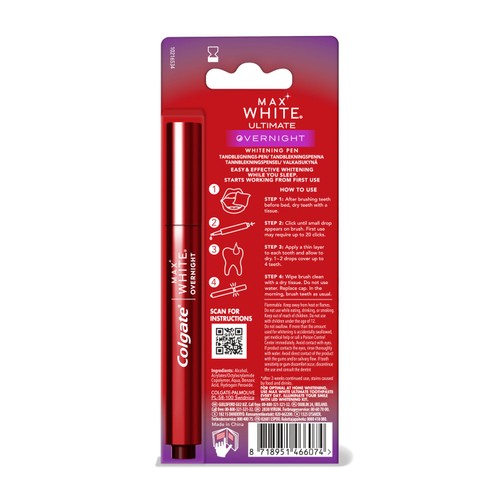 Colgate Max White Overnight Teeth Whitening Pen 35 Nightly Treatments thumbnail 2