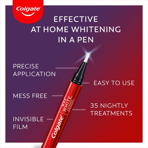 Colgate Max White Overnight Teeth Whitening Pen 35 Nightly Treatments thumbnail 5