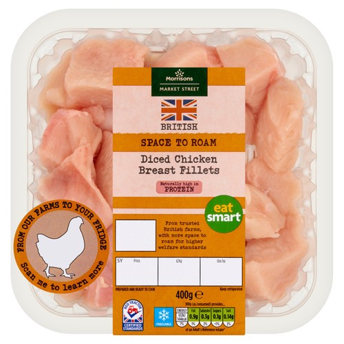 Morrisons British Chicken Diced Breast Fillets 400g