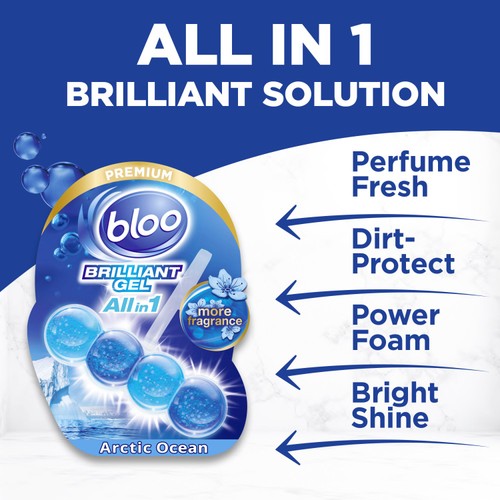Bloo Brilliant Gel Arctic Ocean Toilet Rim Block thumbnail 5