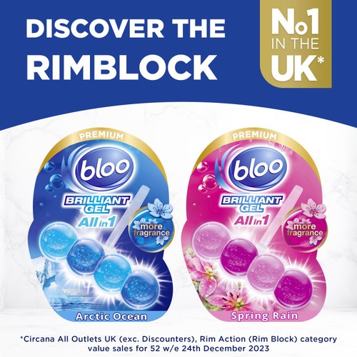 Bloo Brilliant Gel Arctic Ocean Toilet Rim Block thumbnail 6