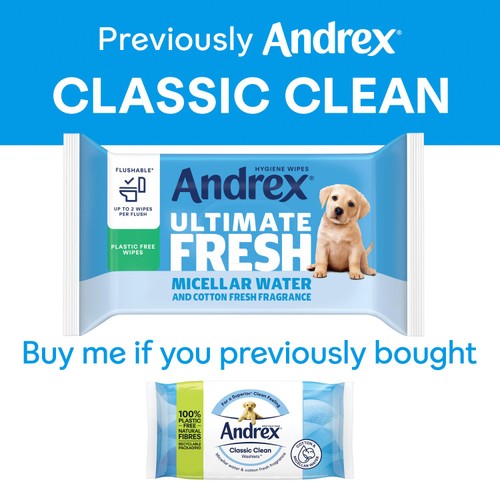Andrex Ultimate Fresh Moist Toilet Tissue Hygiene Wipes 4 x 36 thumbnail 2