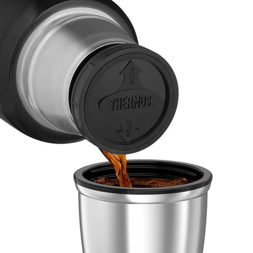 Thermos Stainless Steel 1.2L Matt Black King Flask thumbnail 2