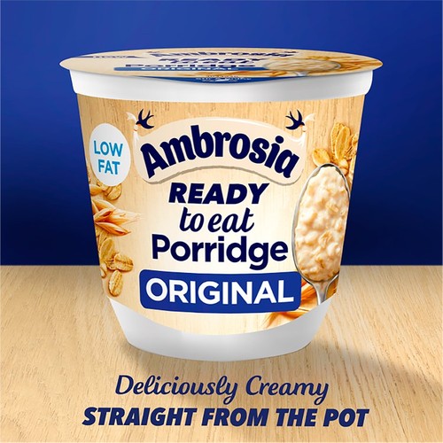 Ambrosia Ready to Eat Porridge Oat Cereal Pot Original   210g thumbnail 4