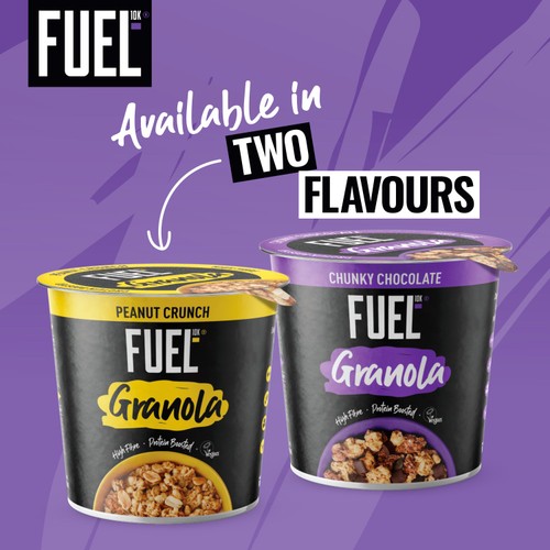 FUEL10K Chocolate Protein Granola Cereal Pot 70g thumbnail 4
