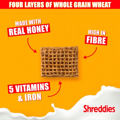 Nestle Shreddies Honey Cereal 460g thumbnail 3