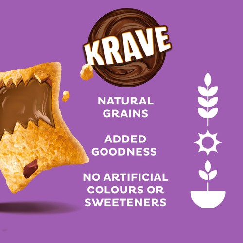 Kellogg's Krave Milk Chocolate Breakfast Cereal 410g thumbnail 2