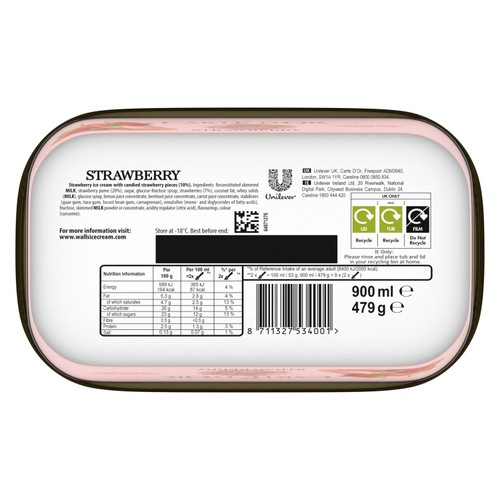 Carte D'Or Delightful Strawberry Ice Cream Tub 900ml thumbnail 2