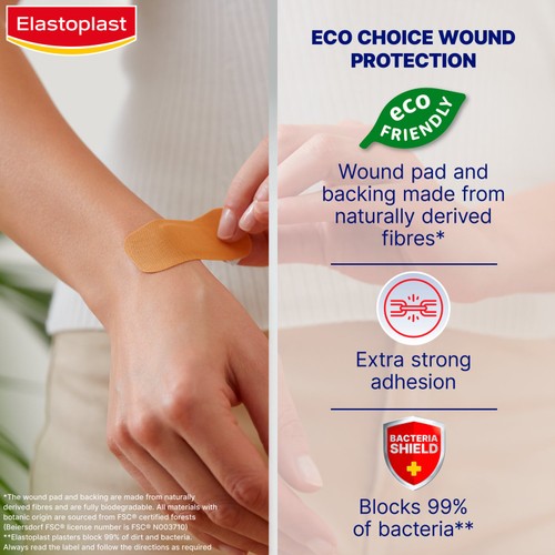 Elastoplast Green & Protect Eco Friendly Fabric Plasters  thumbnail 3