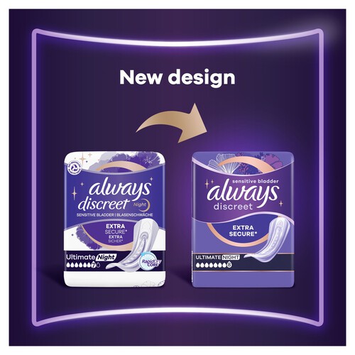 Always Discreet Pads Maxi Night Incontinence Bladder Weakness 12 Pack thumbnail 6