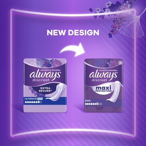 Always Discreet Pads Maxi Protection Incontinence Bladder Weakness 12 Pack thumbnail 5
