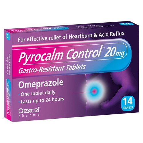 Pyrocalm Control 20mg Gastro-Resistant Tablets Omeprazole thumbnail 2