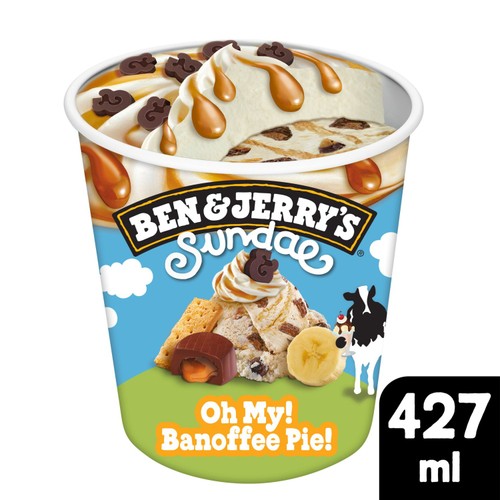 Ben & Jerry's Sundae Oh My Banoffee Pie Ice Cream Tub 427ml
