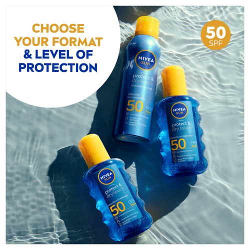 NIVEA SUN Protect & Dry Touch Sun Cream Mist SPF 50 200ml thumbnail 2