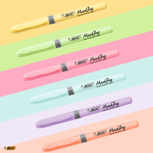 Bic Highlighter Grip Pastel Assorted thumbnail 2