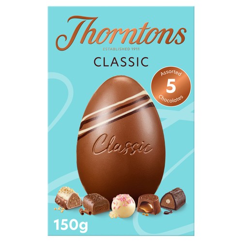 Thorntons Classic Milk Chocolate Easter Egg With Chocolates 150g thumbnail 2