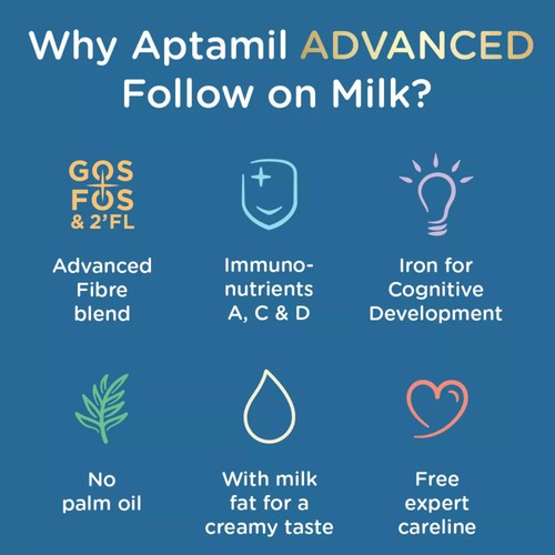 Aptamil Advanced 2 Follow On Baby Milk Formula Powder 6-12 Months thumbnail 3