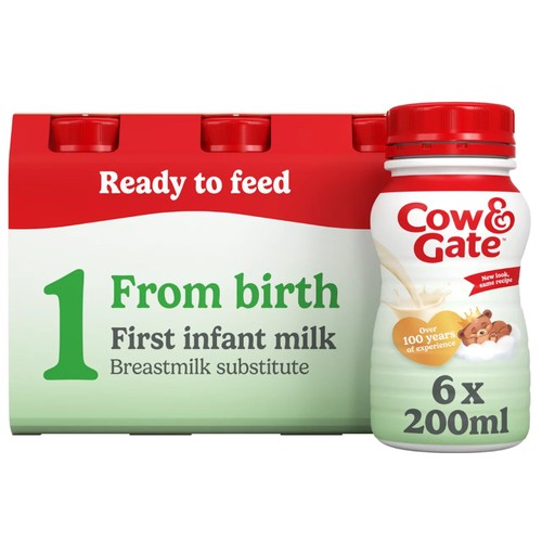 Cow & Gate 1 First Infant Baby Milk Formula Liquid Ready to Feed from Birth
