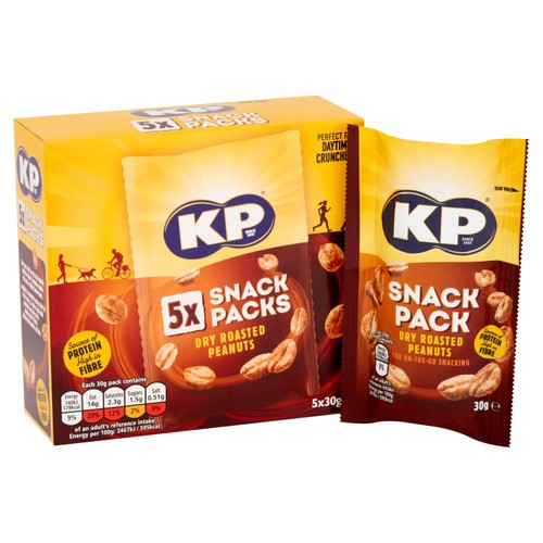 KP Dry Roasted Peanuts 5 x Snack Packs  thumbnail 2