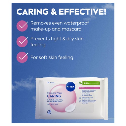 NIVEA Cleansing Face Wipes Dry & Sensitive Skin thumbnail 3