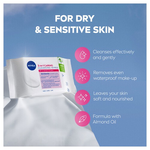 NIVEA Cleansing Face Wipes Dry & Sensitive Skin thumbnail 4