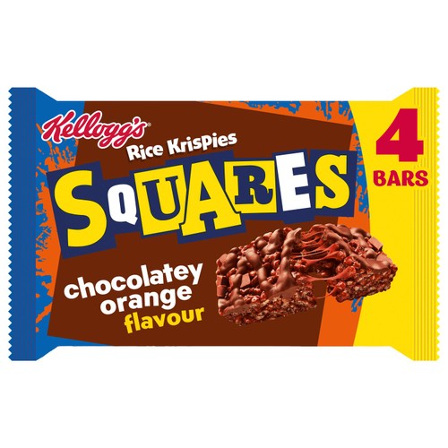 Kellogg's Rice Krispies Squares Chocolatey Orange Snack Bars 4x36g