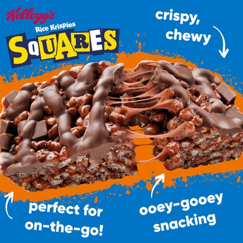 Kellogg's Rice Krispies Squares Chocolatey Orange Snack Bars 4x36g thumbnail 2