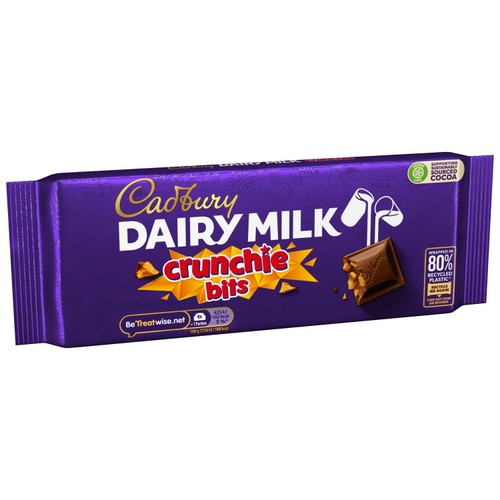 Cadbury Dairy Milk Crunchie Bits Chocolate Bar thumbnail 2