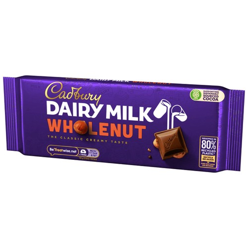 Cadbury Dairy Milk Wholenut Chocolate Bar thumbnail 5