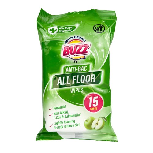 Buzz Floor Anti-Bacterial Wipes Apple 
