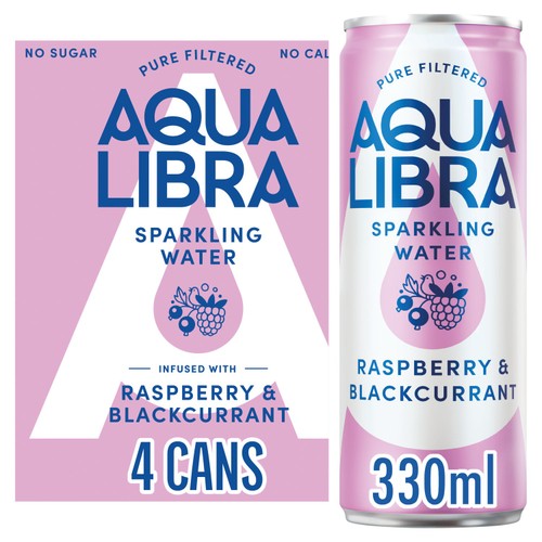 Aqua Libra Sparkling Water Raspberry & Blackcurrant 