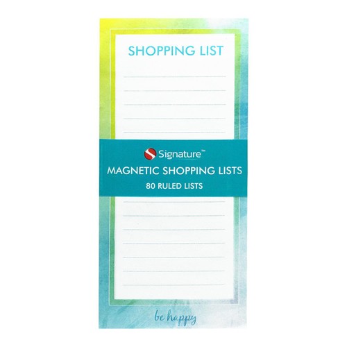 Signature Be Happy Magnetic Shopping List