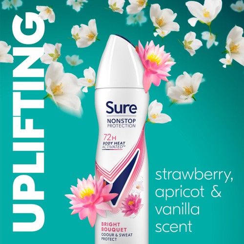 Sure Antiperspirant Deodorant Nonstop Protection Bright Bouquet 150ml thumbnail 3