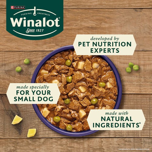 Winalot Meaty Chunks Small Dog Mixed In Gravy Wet Dog Food thumbnail 3