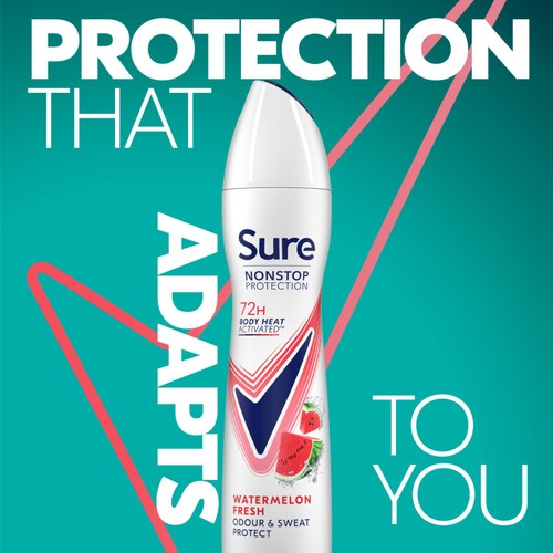 Sure Antiperspirant Deodorant Nonstop Protection Watermelon & Cactus 250ml thumbnail 7