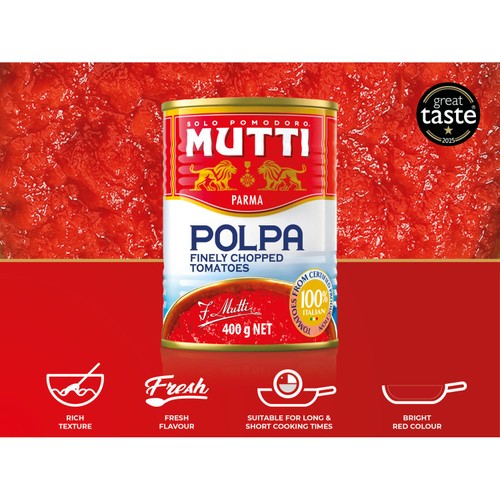 Mutti Finely Chopped Tomatoes 4x400g thumbnail 2