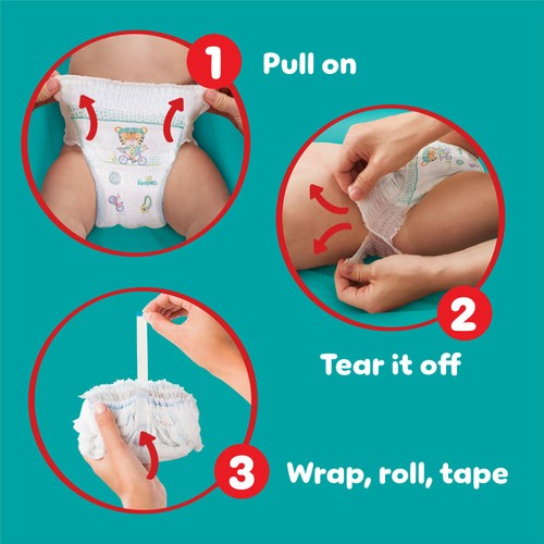Pampers Baby-Dry Nappy Pants Size 8, 22 Nappies, 19kg+, Essential Pack thumbnail 4