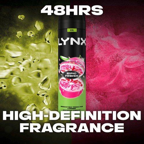 Lynx Epic Fresh Grapefruit & Pineapple Scent Body Spray For Men 250ml thumbnail 4