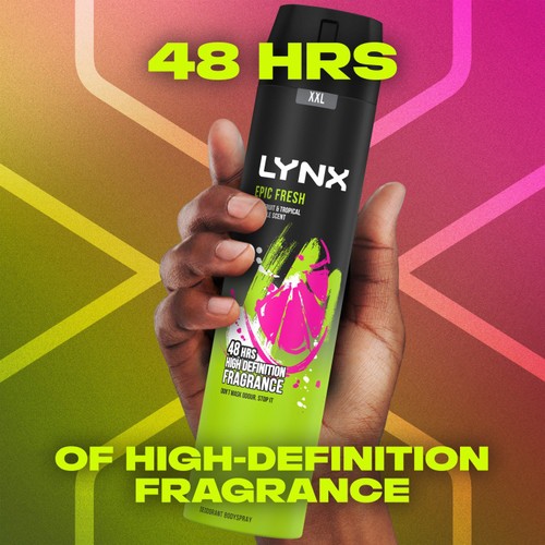 Lynx Epic Fresh Grapefruit & Pineapple Scent Body Spray For Men 250ml thumbnail 7