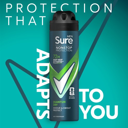 Sure For Men Quantum Dry Anti Perspirant Nonstop Deodorant 150ml thumbnail 2
