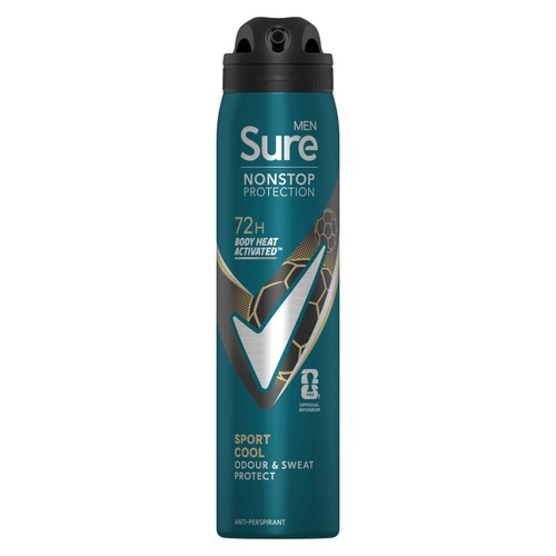Sure Sport Cool Anti Perspirant Nonstop Deodorant Sport 250ml thumbnail 2