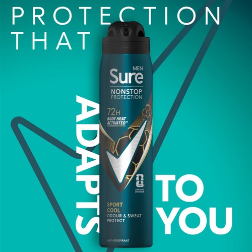 Sure Sport Cool Anti Perspirant Nonstop Deodorant Sport 250ml thumbnail 8