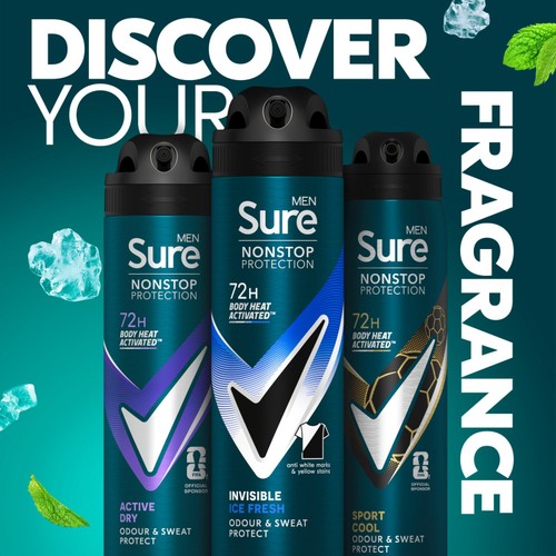 Sure For Men Invisible Ice Anti Perspirant 150ml thumbnail 5