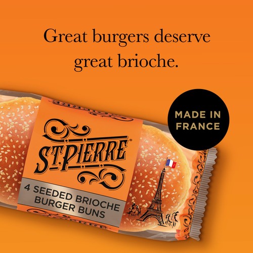 St. Pierre 4 Seeded Brioche Burger Buns thumbnail 3