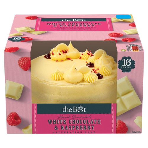 Morrisons The Best White Chocolate & Raspberry Cake Serves 16