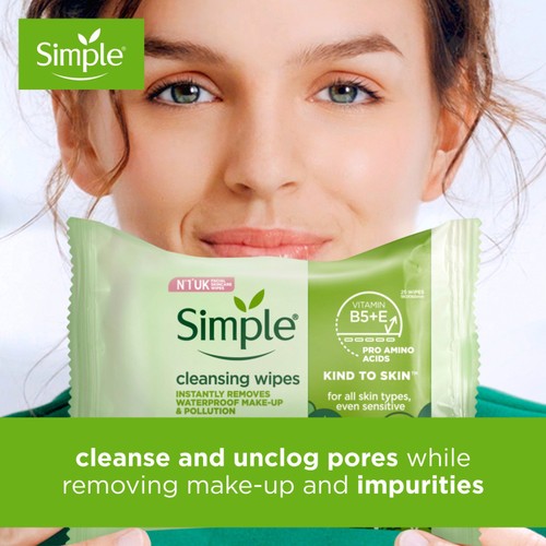 Simple Cleansing Face Wipes Biodegradable thumbnail 4